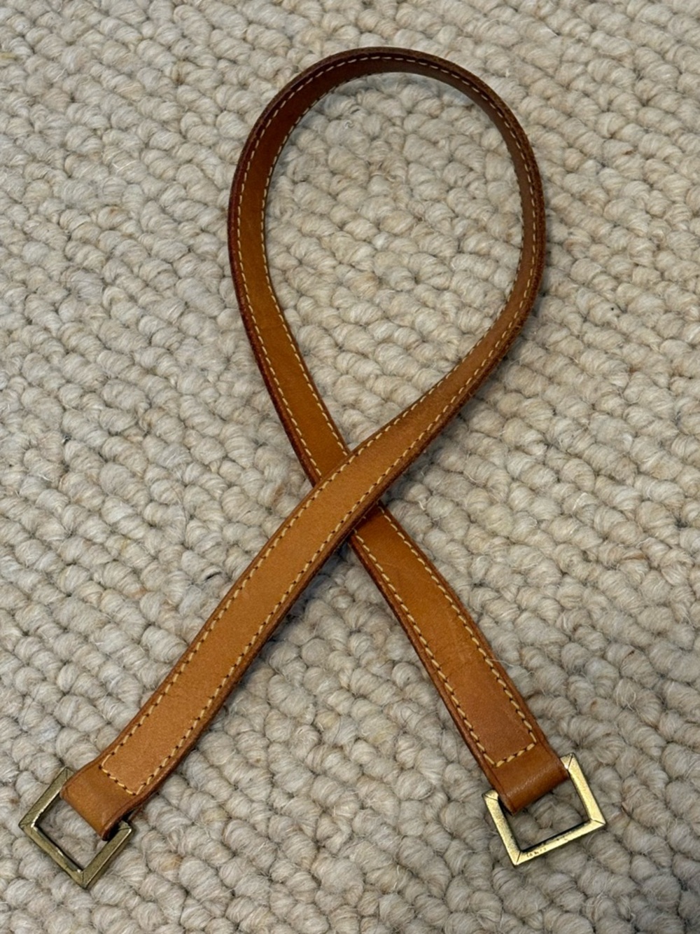 Authentic Louis Vuitton Vintage Vachetta Leather Strap with original d-rings